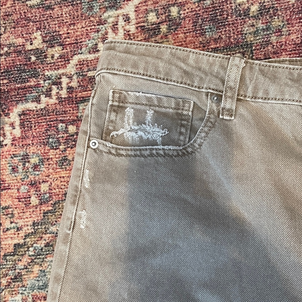 Wild Fable High Rise Button-Fly Jeans in Tan - Picture 12 of 16